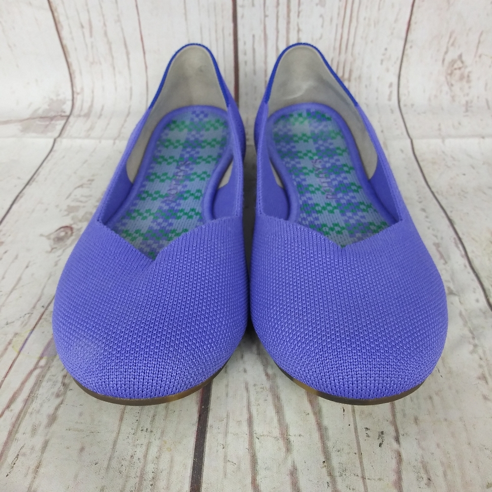 Rothy's The Flat Round Toe Ballet Flat Casual Comfort Purple Women's Size 8.5 - Picture 3 of 10